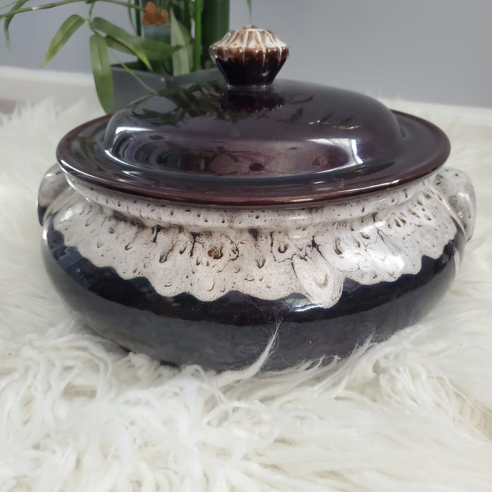 Nasco Bean Pot Old Hickory Drip Glaze Ovenware